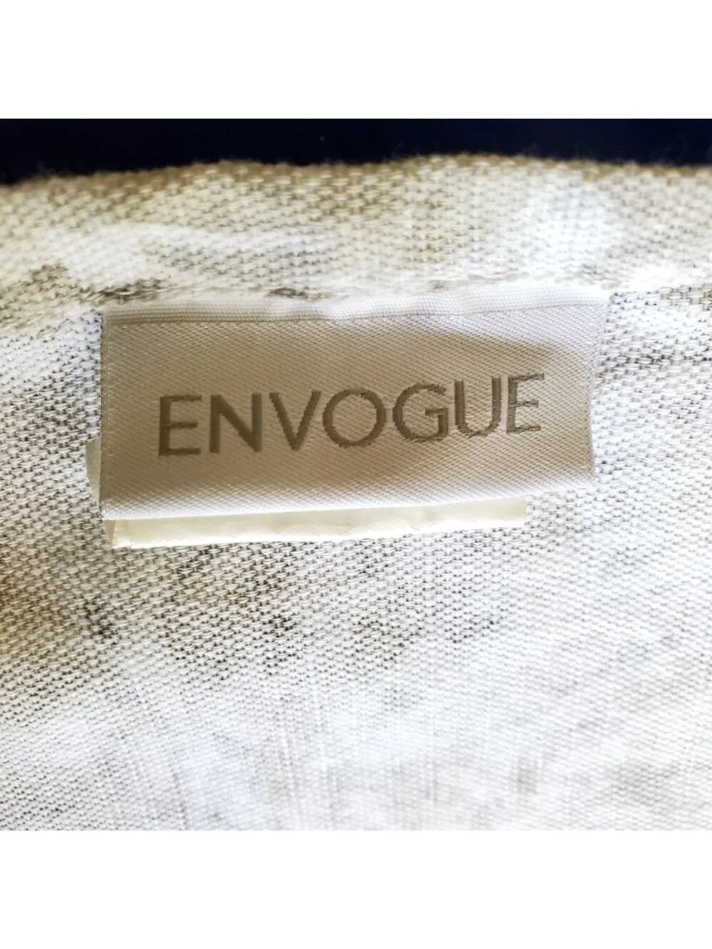 NOS Vtg Envogue Paisley Shower Curtain 72x72 Beige White 100% Cotton Exotic Boho